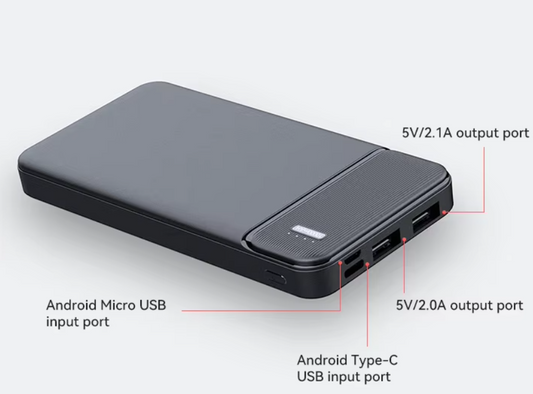 Luxury 10000mAh Powerbank Li-Polymer Battery Type C Camping Outdoor Mobile Portable Charger Power Bank