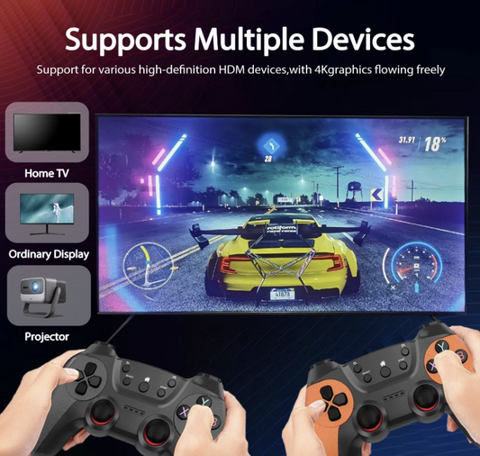 X2 PRO 128GB Retro Game Stick 4K Rechargeable Wireless Controller HD Games Player Arcade TV Home Video Game Console PK X2 Ultra