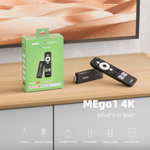 MECOOL MEgo1 4K Google TV Stick | Netflix 4K | DUAL BAND WiFi5 | AI POWERED | ANDROID 12